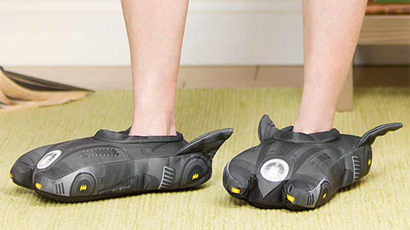 Illustration for article titled Batmobile Slippers Make Those Dark Nights a Little Comfier